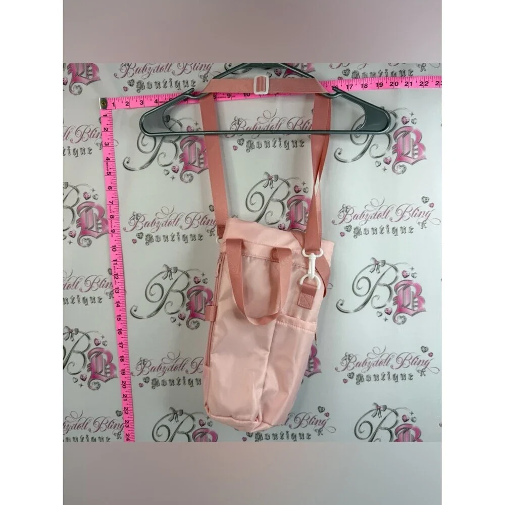 Bag water bottle cross body coral Compact Pink Crossbody Organizer Bag for Women